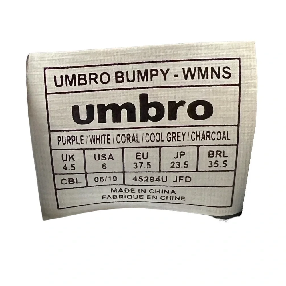 Umbro Bumpy Leather Sneakers Size 6